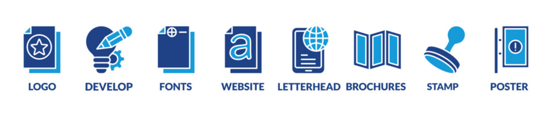 corporate identity concept. Vector illustration design with keywords and icons