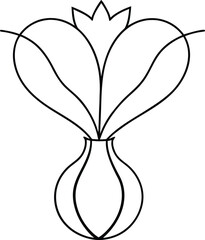 Abstract vector flower and plant illustration