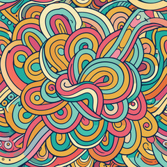 Abstract Colorful Swirling Pattern