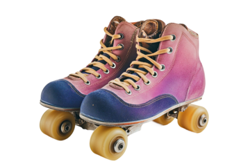 Retro Roller Skating Shoes Isolated on transparent background