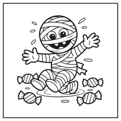 Vintage Halloween Coloring Pages