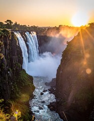 Majestic sunrise over Victoria Falls (1)