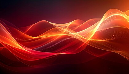 Abstract fiery wave pattern