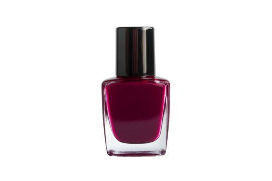 Fashion nail polish bottle isolated on transparent background
