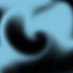 Abstract light blue and black swirling gradient background creating a sense of fluid motion and modern elegance
