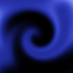 Abstract swirling vortex of deep blue and black creating a mysterious and hypnotic cosmic tunnel effect for a modern background design
