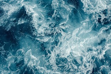 Fototapeta premium Photo of Waves of water of the river and the sea. Background texture for backdrops or mapping
