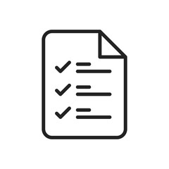 Checklist document icon representing task management, productivity, organization, planning, and work efficiency