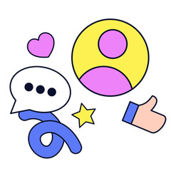 User avatar and social media reactions