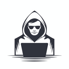 Three anonymous figures in hoods are taking money from a world device