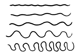 Diverse Graphic Lines A Collection of Hand-Drawn Curves and Shapes for Design Projects