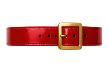 Santa claus red belt with gold buckle accessory