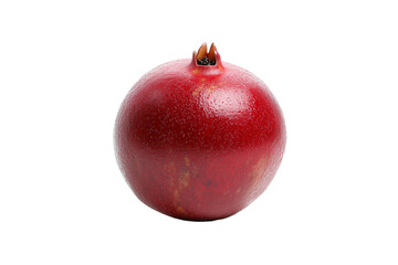 Organic pomegranate isolated on transparent background