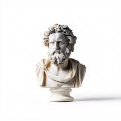 Obraz premium classic greek sculpture bust isolated, clean white background