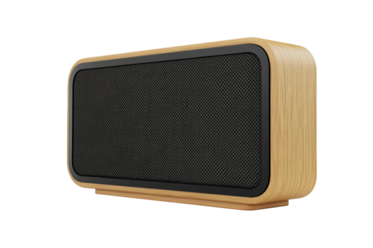 High-Tech Smart Home Assistant Speaker with Display Isolated on transparent background