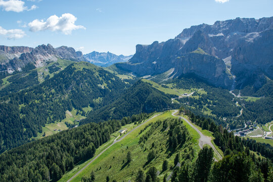 Val di Fassa and Val Gardena, Selva di Fassa and Moena, tourist destinations in the Dolomites, Trentino Alto Adige