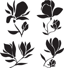 7 Flower silhouette ideas | flower silhouette