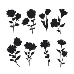  Black watercolor flower Images