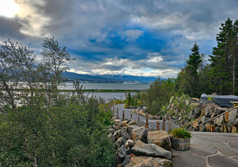 Wonderful views of Iceland's second largest city, Akureyri, with expansive views of the mountains in the background.