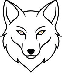 Wolf head vector illustration icon