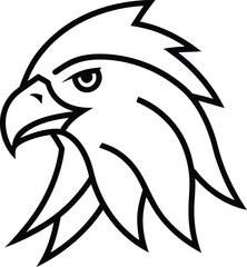 eagle head vector illustration tribal logo