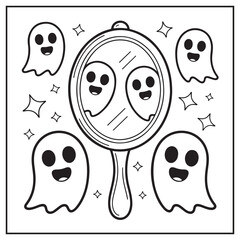 Vintage Halloween Coloring Pages