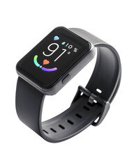 Smart fitness tracker watch display Isolated on a transparent background
