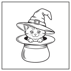 Vintage Halloween Coloring Pages