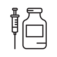 Editable Vaccine Line Icon