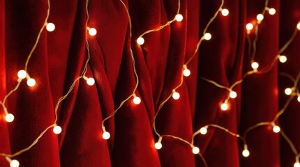 red christmas lights background,Luxury Red Christmas Lights Background Elegant Festive Glow Premium Holiday Ambiance, Opulent Red Holiday Lights Background Sparkling Christmas Celebration.