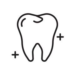 Editable Tooth Line Icon