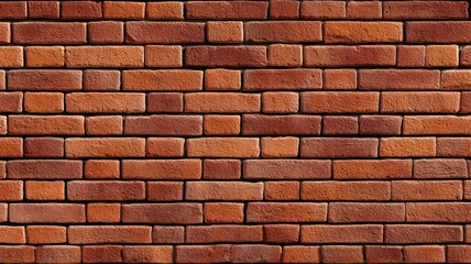 Fototapeta premium Red brick wall texture in sunlit environment. AI generated