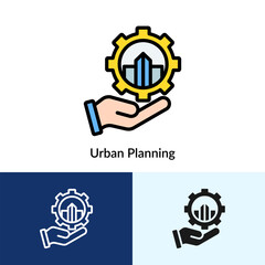 Urban Planning Icon Collection With Multi Styles
