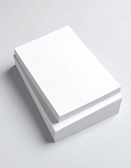 Two stacks of blank white paper