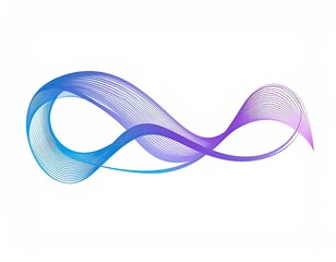 Abstract swirling lines in shades of blue and purple