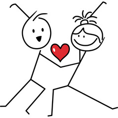 Obraz premium Stick figure doodle