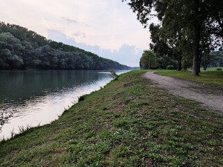 sunrise over the river