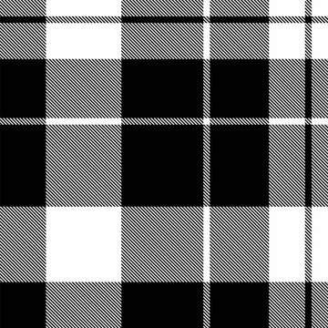 Classic black and white tartan plaid pattern. Timeless and versatile, suitable for textiles, backgrounds, and graphic design projects. Monochromatic style.