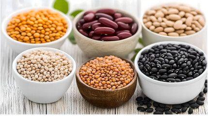 Fototapeta premium Colorful bean varieties exploding like fireworks against starry backdrop, bursting into glowing life-energy particles.