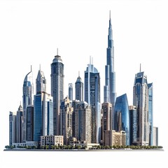 Dubai skyline, modern skyscrapers