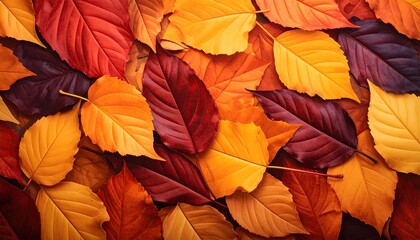 Autumn leaves, vibrant colors