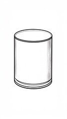 Simple cylinder glass vase sketch