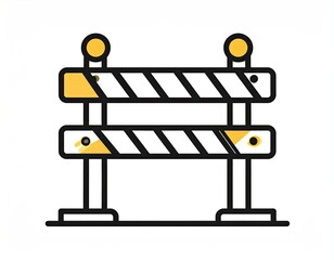 Simple graphic of a construction barricade