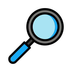 Magnifying Glass Sleek Vector Graphic
