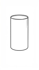 Simple, cylindrical, white object