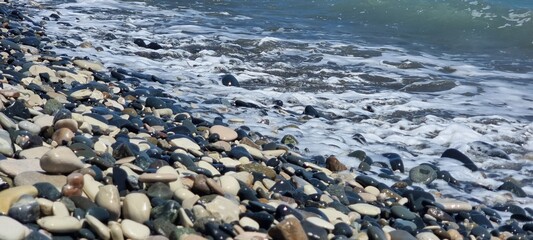 Pebble Beach and Gentle Waves on the Cyprus Coast