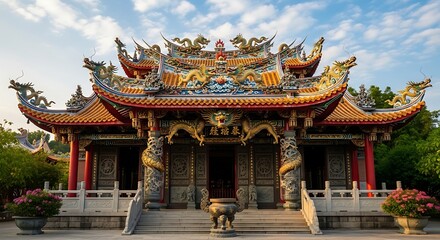 Fototapeta premium Temple with Taiwan, and Culture.