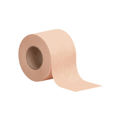 Roll of peach-colored tape with a cardboard core.