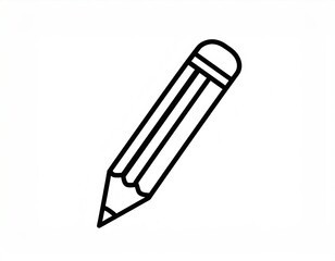 Fototapeta premium Simple black outline pencil graphic (3)