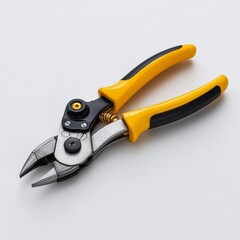 Fototapeta premium Professional Wire Cutters: Detailed shot of professional wire cutters, showcasing the tool's construction and design.